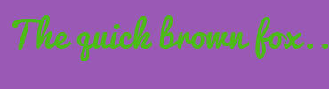 Image with Font Color 4CBB17 and Background Color 9B59B6